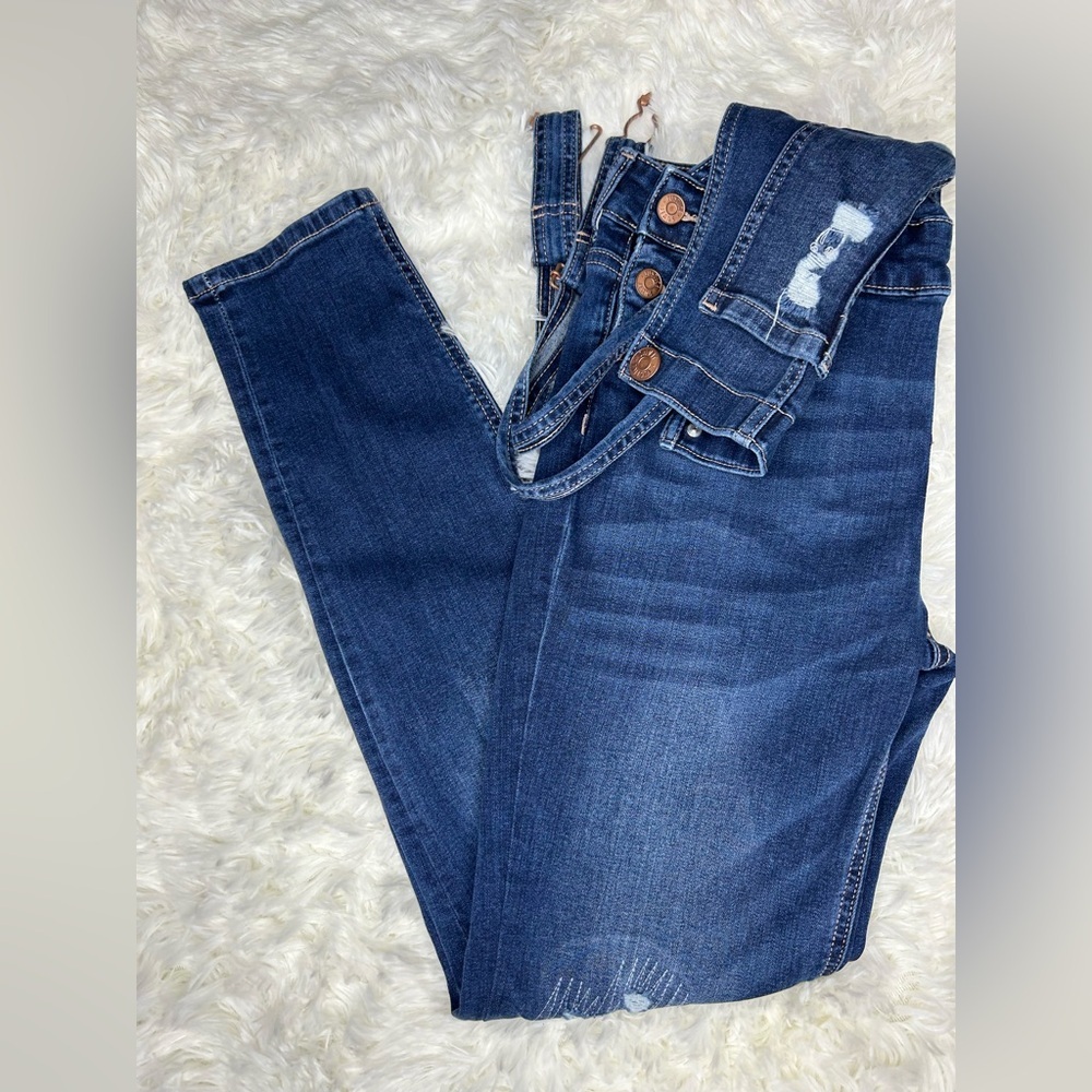 Justice Blue Jumpsuit with Distressed Details - Picture 8 of 13